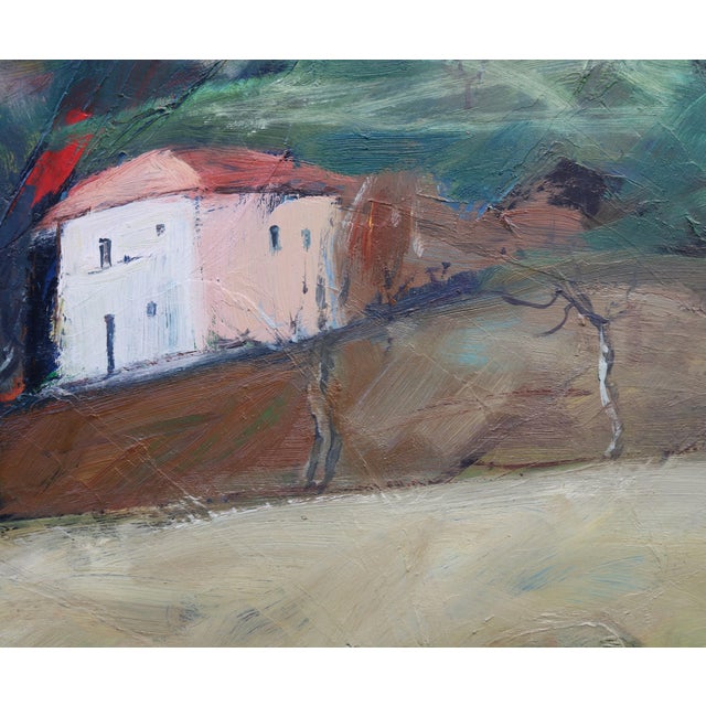 Piero Leo, Landscape, 1971, Oil Painting on Hardboard, Framed For Sale - Image 3 of 11