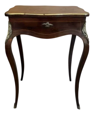 Fine Victorian Rosewood Marquetry Inlaid Work Table, 1860s