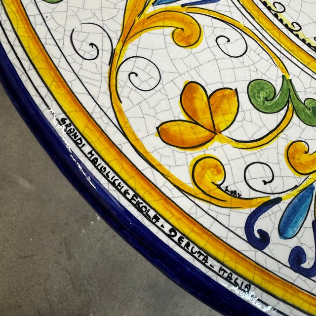 Metal Hand-Painted Outdoor Table, Italy, 1970s For Sale - Image 7 of 18