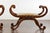 Pair of English Regency Carved Mahogany 19th Century Stools with Scrolling Arms For Sale - Image 9 of 12