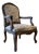 Floral Print Bergere Chair, 19th Century For Sale