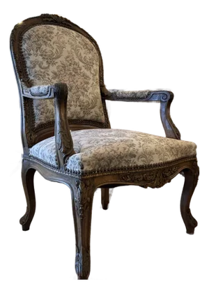 Floral Print Bergere Chair, 19th Century