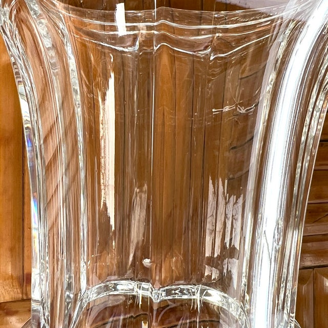 Biedermeier Pair of Biedermeier-Style Crystal Vases For Sale - Image 3 of 5