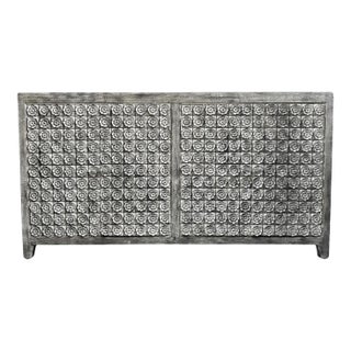 Grey Wash Ceiling Panel Sideboard Credenza For Sale