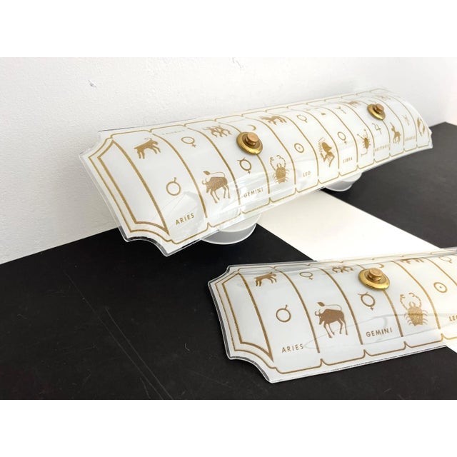 1970s Astrological Wall Lights, Pair For Sale - Image 10 of 17