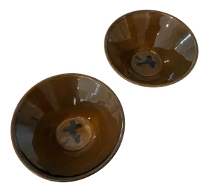 1980s Glazed Japanese Bowls From Gumps - a Pair