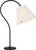 Transitional Amber Lewis by Visual Comfort Signature Dume 24" Arched Table Lamp in Aged Iron with Silk Pleated Shade For Sale - Image 3 of 3