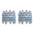 1990s Blue Murano Glass, Mid Century Modern Sconces - A Pair For Sale