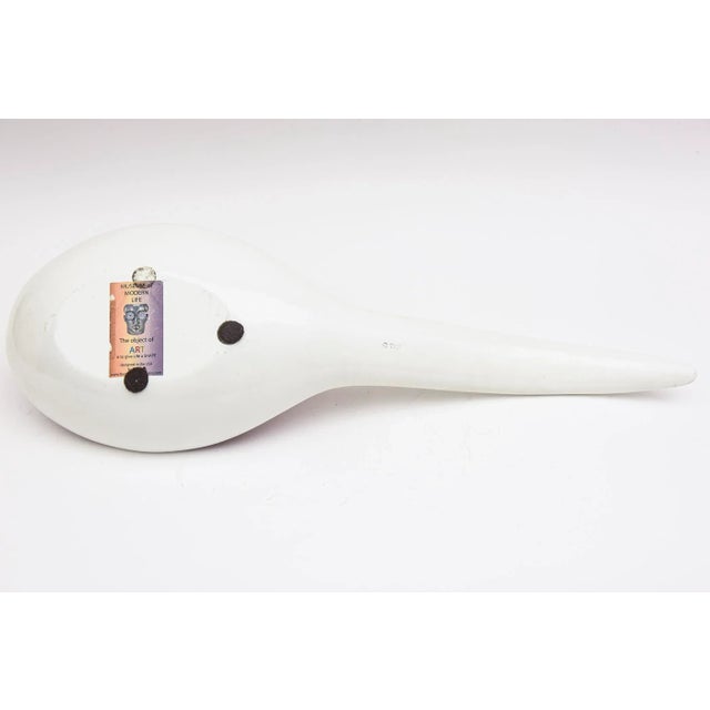 Red Pop Art Ceramic Long Spoon Sculpture With Strawberry Motif For Sale - Image 8 of 11