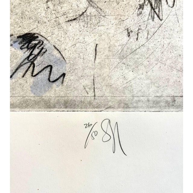 Pop Art Donald Saff, Large Donald Saff Surrealist Pop Art Aquatint Etching Wolf, Man, c.1980 For Sale - Image 3 of 5