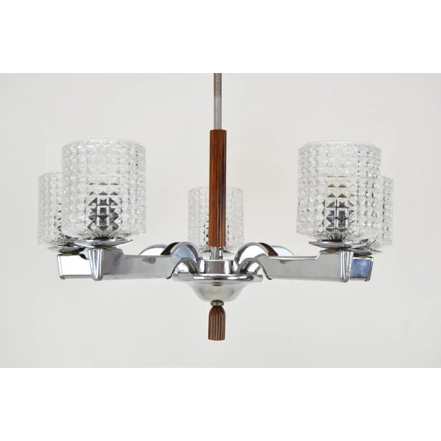 Mid-Century Chrome Chandelier, 1960s For Sale - Image 9 of 14