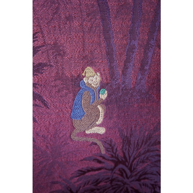 Maroon Antique French Carved Walnut Accent Chair For Sale - Image 8 of 11