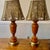 Wood Wooden Table Lamps With Metal Tree Silhouette Shades For Sale - Image 7 of 12