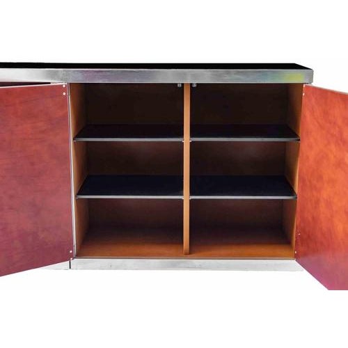 Metal Vintage Sideboard by Guido Faleschini for Hermès, 1970s For Sale - Image 7 of 10