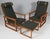 2254 Oak Sled Lounge Chairs and Ottoman in Cane attributed to Børge Mogensen for Fredericia, 1956, Set of 3 For Sale - Image 3 of 8