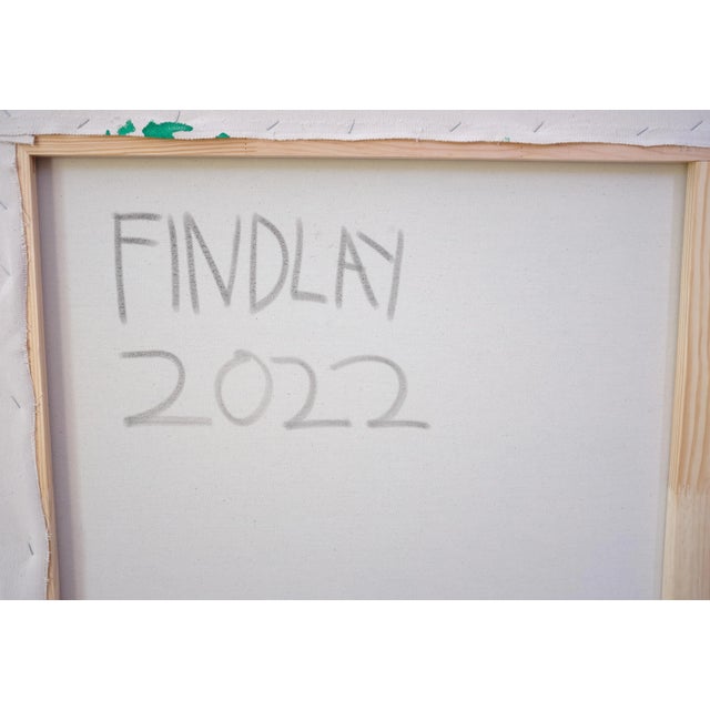 2020s "Purple Green Blue" Large Abstract Acrylic Painting by Simon Findlay For Sale - Image 5 of 11