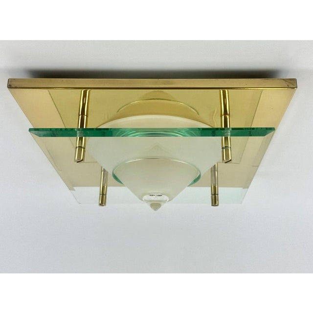 Postmodern Brass Ceiling Lamp from Hustadt Leuchten, 1970s For Sale - Image 11 of 11