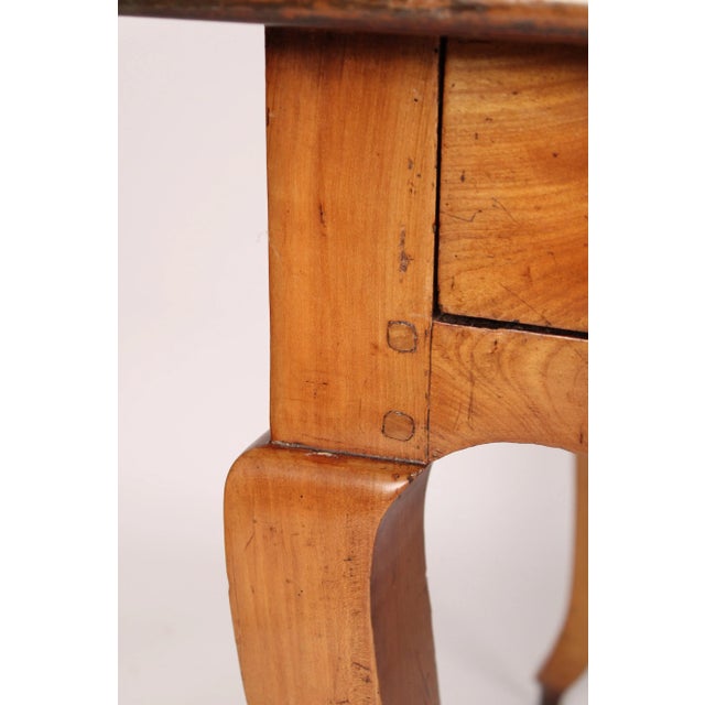 Wood Louis XV Provincial Fruit Wood Writing Table For Sale - Image 7 of 12