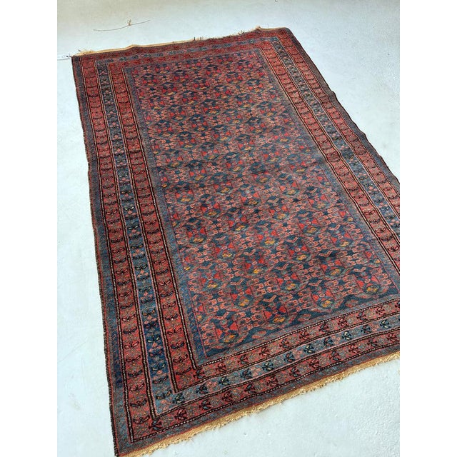 1940s 1940s Wonderful Bed of Tightly Packed Mini Trees or Shrubs Rug 4.5 x 6.6 For Sale - Image 5 of 7