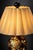Vintage Chinoiserie Table Lamp With Gold Floral Motif, Brown Lacquered Glass Body and Original Pleated Shade – David W. Estate For Sale In Los Angeles - Image 6 of 11