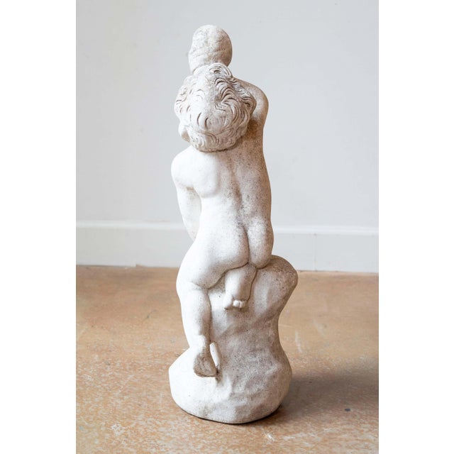 Mid 20th Century Swedish 20th Century Marble Cherub Statue For Sale - Image 4 of 9