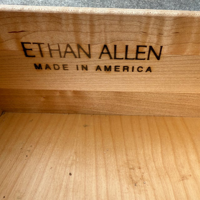 Wood 2000s Ethan Allen Swedish Home Collection Gustavian 3 Drawer Bachelor's Chest (10-5401 Linen) For Sale - Image 7 of 16