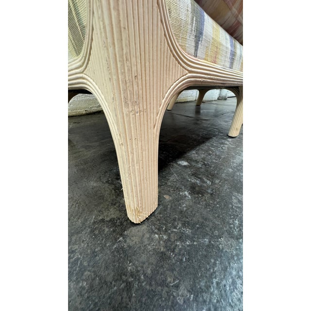 Baker Furniture Pencil Reed Rattan Lounge Chairs, 1980s, Set of 2 For Sale - Image 13 of 14