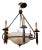 Vintage Neoclassical Six Light Chandelier With Rustic Finish For Sale