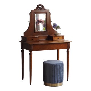Antique Dressing Table with Mirror, 1910 For Sale