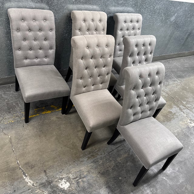 Restoration Hardware Bennett Dining Side Chairs, Set of Six For Sale - Image 9 of 12