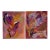Vintage Contemporary Abstract Expressionism Diptych Original Oil Paintings, a Pair, Magenta, Orange & Plum For Sale