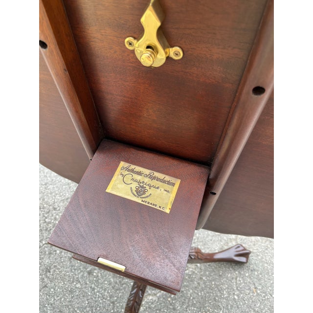 Craftique Tilt Top Table For Sale - Image 9 of 11