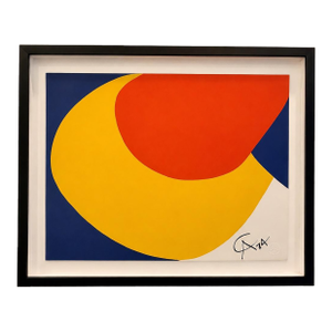 Alexander Calder “Convection (Flying Colors for Braniff Airlines)” Signed Collectors Guild Lithograph, 1974 in Custom Shadowbox Frame