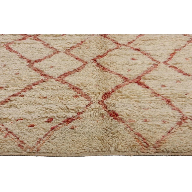 Berber Tribes of Morocco Vintage Moroccan Azilal Rug - 05'08 X 07'03 For Sale - Image 4 of 9