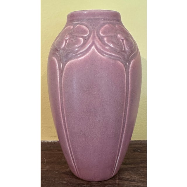 Arts & Crafts Arts & Crafts Rose Glazed Floral Rookwood Vase For Sale - Image 3 of 5