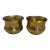 10" Hammered Brass Planters - A Pair For Sale