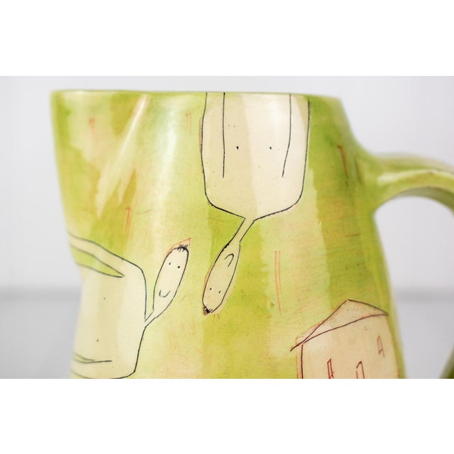 Listed Artist Vivienne Ross Studio Art Pottery Pitcher Vase - Nude Forms For Sale - Image 9 of 16