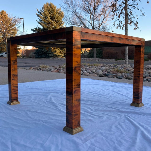 Lucite Glass Panel End Table in Faux Tortoiseshell For Sale - Image 10 of 12