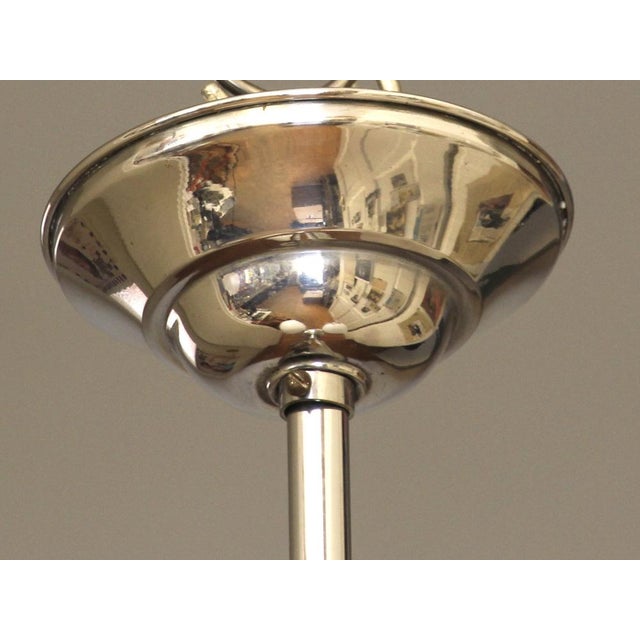 Vintage Bauhaus Glass Chandelier, 1930s For Sale - Image 9 of 11