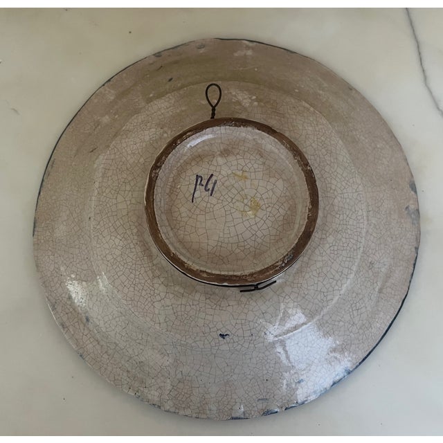 Large Spanish Faience Plate, C 1900 For Sale - Image 10 of 11