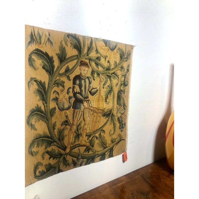 1990s Hand Woven Wool Tapestry Fragment For Sale - Image 4 of 6