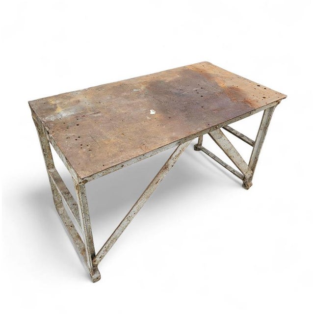 Industrial Iron Table, 1960s For Sale - Image 6 of 11