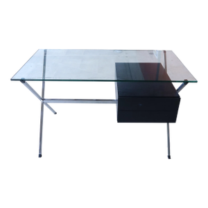 Franco Albini Desk for Knoll With Tempered Glass Top, 1958