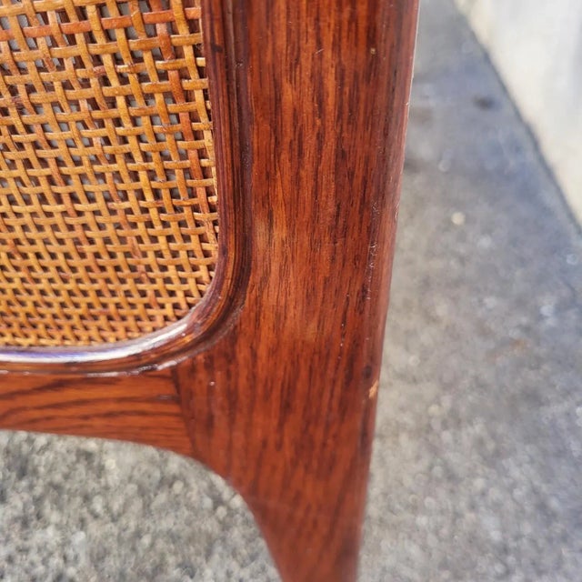 Wood 20th Century Wooden and Rattan Woven Armchairs, Set of 2 For Sale - Image 7 of 14