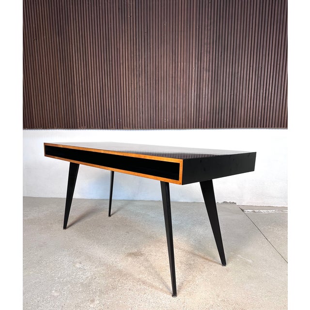 Vitage German Writing Desk by Hans Bellmann for Domus Raumkunst, 1950s For Sale - Image 9 of 18