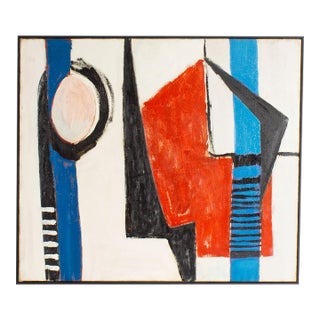 1950s Abstract Oil on Canvas Painting by Charles Mussett For Sale