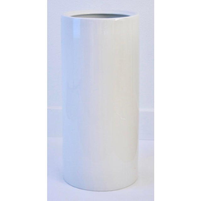Vintage White Porcelain Minimalist Umbrella Stand Chairish