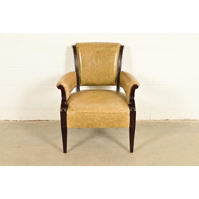 Art Deco Barbara Barry for Baker Furniture Modern Regency Lounge Chair For Sale - Image 3 of 14
