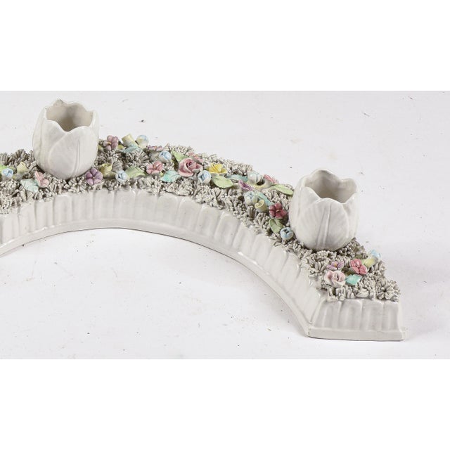 Ceramic White Ceramic Candle Holder, 1960, Set of 2 For Sale - Image 7 of 9