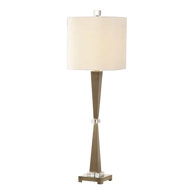 Niccolai Antiqued Nickel Lamp For Sale